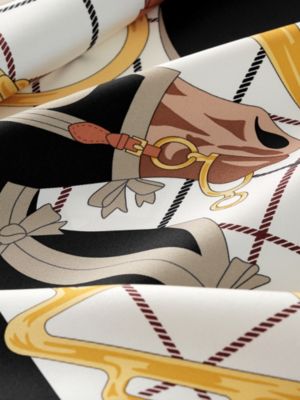 Tatersale forever scarf 90 - White | Hermès USA